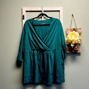 Woman Within Empire Waist, Long Sleeve Blouse.